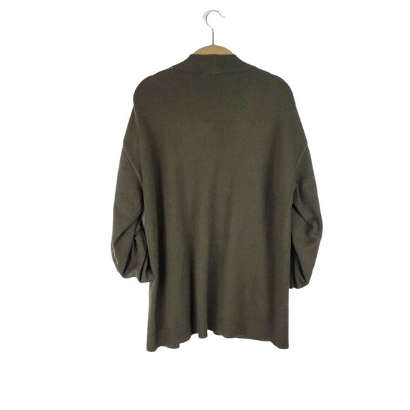 Frank Lyman Open Front Cardigan 3/4 Sleeve Olive Green Knit Coverup Size XL - Picture 2 of 7